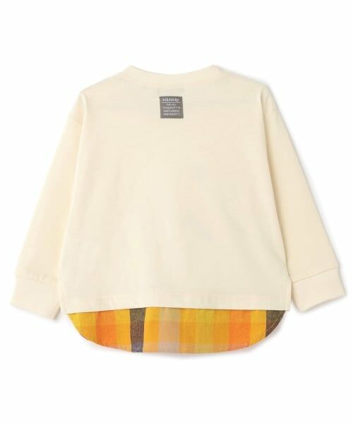 kladskap / クレードスコープ Tシャツ | 昆虫刺しゅう裾チェック長袖Tシャツ | 詳細12
