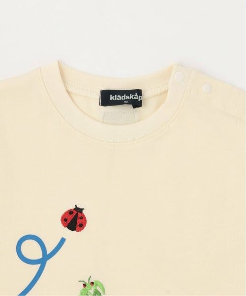 kladskap / クレードスコープ Tシャツ | 昆虫刺しゅう裾チェック長袖Tシャツ | 詳細13
