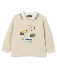 kladskap / クレードスコープ スウェット | 乗り物アップリケ衿つきトレーナー