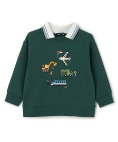 kladskap / クレードスコープ スウェット | 乗り物アップリケ衿つきトレーナー