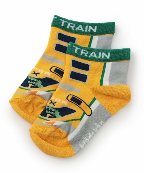 kladskap / クレードスコープ ソックス | 乗り物4種スニーカーインソックス（黄）
