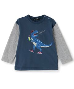 kladskap / クレードスコープ Tシャツ | ☆彡Good dayザウルス袖配色長袖Tシャツ