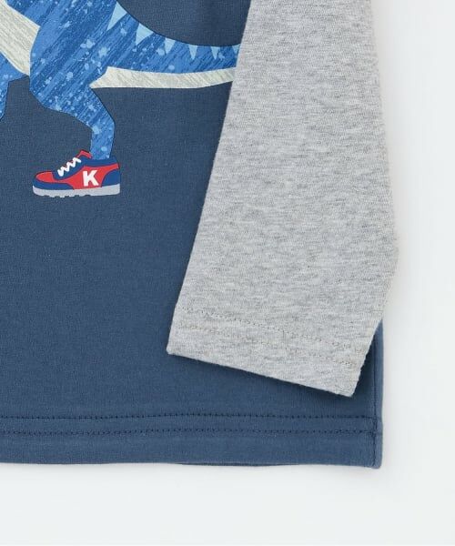 kladskap / クレードスコープ Tシャツ | ☆彡Good dayザウルス袖配色長袖Tシャツ | 詳細3