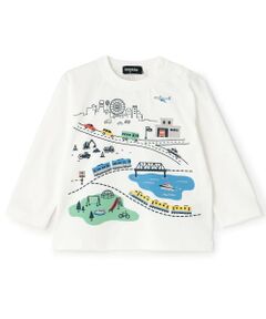 kladskap / クレードスコープ Tシャツ | ☆彡街と乗り物グラフィック長袖Tシャツ