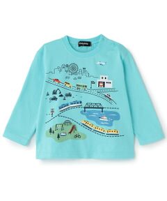 kladskap / クレードスコープ Tシャツ | ☆彡街と乗り物グラフィック長袖Tシャツ