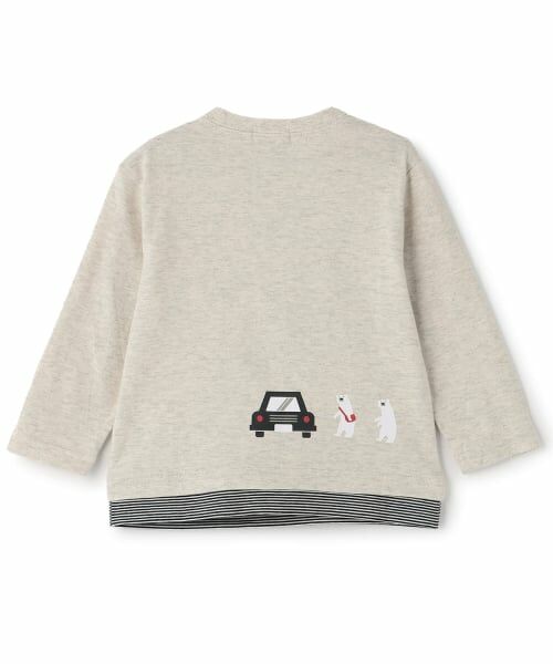 kladskap / クレードスコープ Tシャツ | ☆彡乗り物×裾ボーダー長袖Tシャツ | 詳細1
