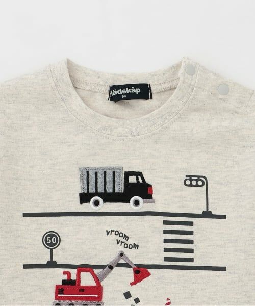 kladskap / クレードスコープ Tシャツ | ☆彡乗り物×裾ボーダー長袖Tシャツ | 詳細2