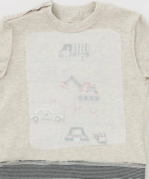 kladskap / クレードスコープ Tシャツ | ☆彡乗り物×裾ボーダー長袖Tシャツ | 詳細3