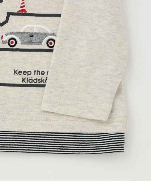 kladskap / クレードスコープ Tシャツ | ☆彡乗り物×裾ボーダー長袖Tシャツ | 詳細4