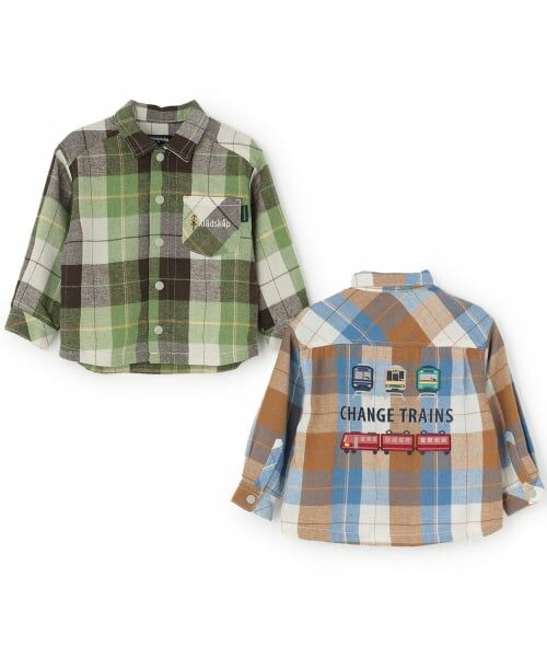kladskap / クレードスコープ シャツ・ブラウス | 【人気商品再入荷】【直営店で取り扱い無し】電車刺しゅう長袖チェックシャツ | 詳細8