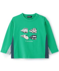 kladskap / クレードスコープ Tシャツ | 【人気商品再入荷】【直営店で取り扱い無し】電車アップリケ長袖Tシャツ