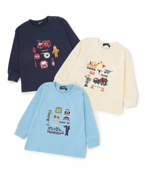 kladskap / クレードスコープ Tシャツ | 働く人と乗り物長袖Tシャツ | 詳細10