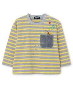 kladskap / クレードスコープ Tシャツ | ポケットから昆虫ボーダー長袖Tシャツ