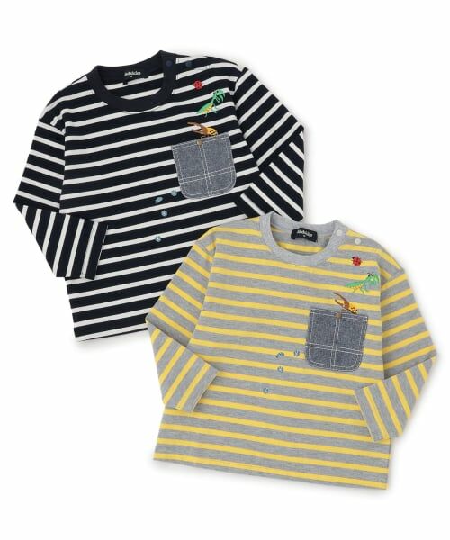 kladskap / クレードスコープ Tシャツ | ポケットから昆虫ボーダー長袖Tシャツ | 詳細12
