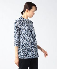 ジャージープリントルアン七分袖カットソー