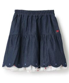 KP / ケーピー ミニ・ひざ丈スカート | ハート柄リバーシブルスカート(140cm)