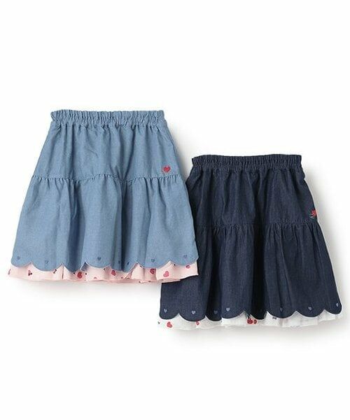 KP / ケーピー ミニ・ひざ丈スカート | ハート柄リバーシブルスカート(140cm) | 詳細11