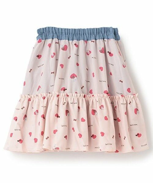 KP / ケーピー ミニ・ひざ丈スカート | ハート柄リバーシブルスカート(140cm) | 詳細3