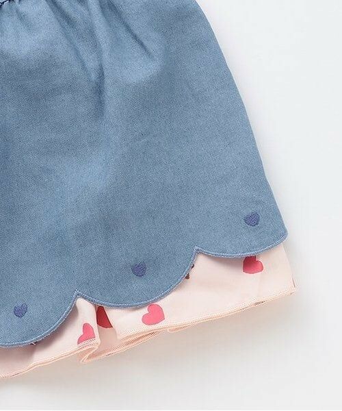 KP / ケーピー ミニ・ひざ丈スカート | ハート柄リバーシブルスカート(140cm) | 詳細8