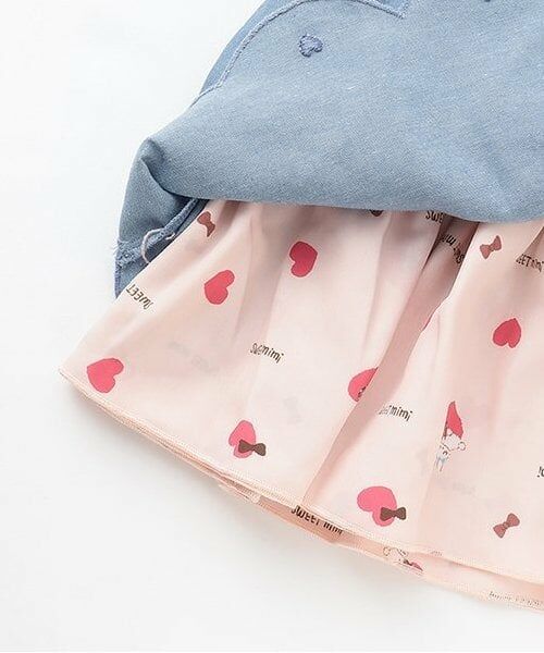 KP / ケーピー ミニ・ひざ丈スカート | ハート柄リバーシブルスカート(140cm) | 詳細9