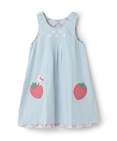 KP / ケーピー ミニ丈・ひざ丈ワンピース | いちご柄リバーシブルジャンパースカート（140cm)