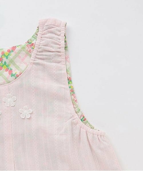 KP / ケーピー ミニ丈・ひざ丈ワンピース | いちご柄リバーシブルジャンパースカート（140cm) | 詳細6