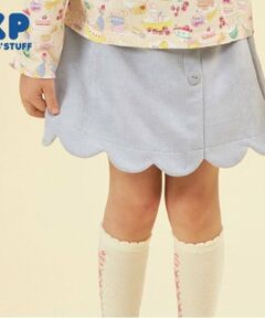 KP / ケーピー ショート・ハーフ・半端丈パンツ | KP スカラップスウェードキュロット(110～160)