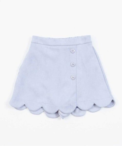 KP / ケーピー ショート・ハーフ・半端丈パンツ | KP スカラップスウェードキュロット(110～160) | 詳細12
