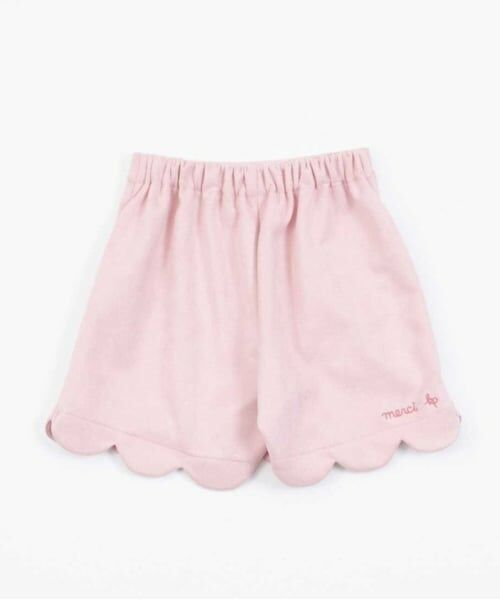 KP / ケーピー ショート・ハーフ・半端丈パンツ | KP スカラップスウェードキュロット(110～160) | 詳細13