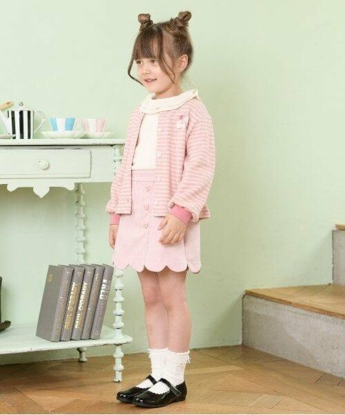 KP / ケーピー ショート・ハーフ・半端丈パンツ | KP スカラップスウェードキュロット(110～160) | 詳細6