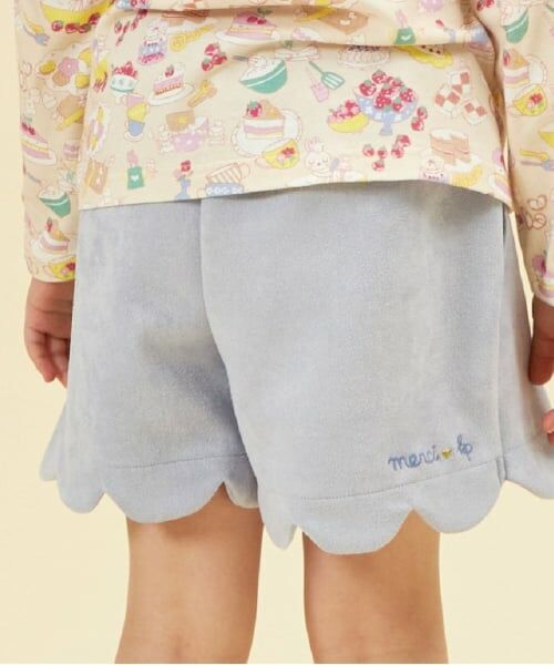 KP / ケーピー ショート・ハーフ・半端丈パンツ | KP スカラップスウェードキュロット(110～160) | 詳細9