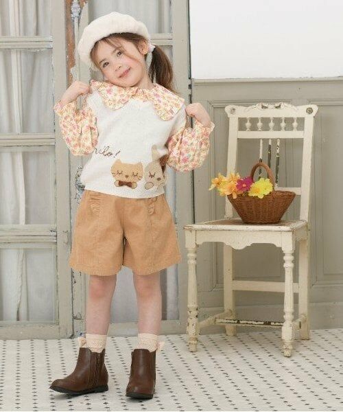 KP / ケーピー ショート・ハーフ・半端丈パンツ | KP シャツコールキュロット(110～160) | 詳細1