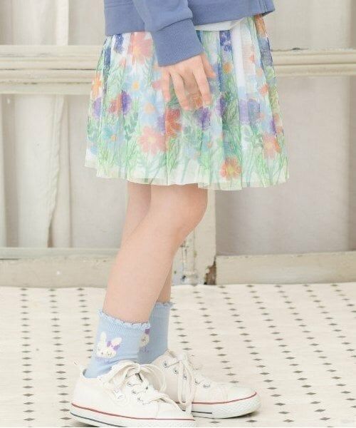 KP / ケーピー ミニ・ひざ丈スカート | KP 花柄チュールスカート(80～150) | 詳細9