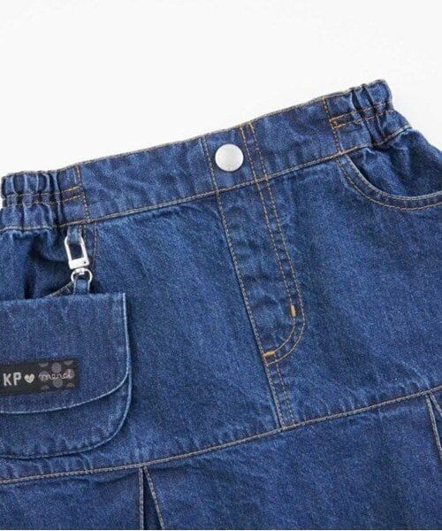 KP / ケーピー ミニ・ひざ丈スカート | KP 移動ポケット付きデニムスカート(100~160) | 詳細6