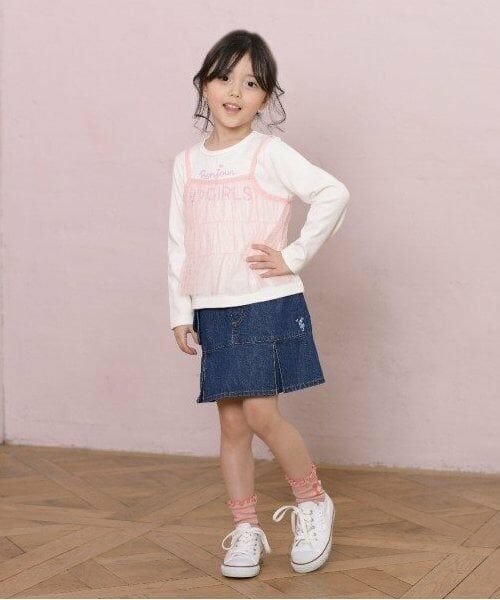 KP / ケーピー ミニ・ひざ丈スカート | KP 移動ポケット付きデニムスカート(100~160) | 詳細7