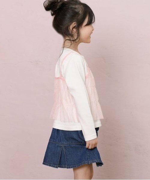 KP / ケーピー ミニ・ひざ丈スカート | KP 移動ポケット付きデニムスカート(100~160) | 詳細8