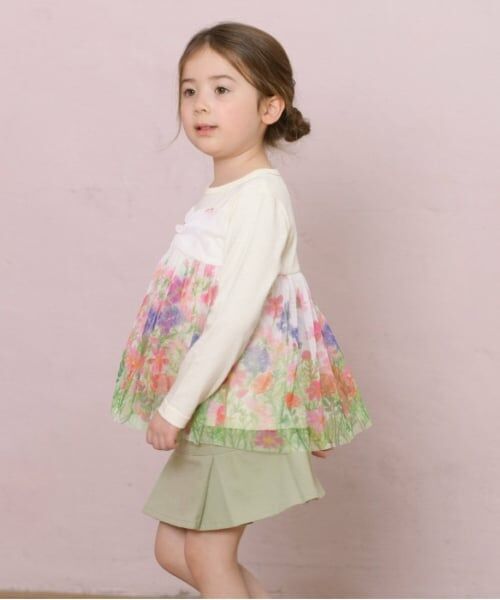 KP / ケーピー ミニ・ひざ丈スカート | KP 移動ポケット付きツイルスカート(100～160) | 詳細4