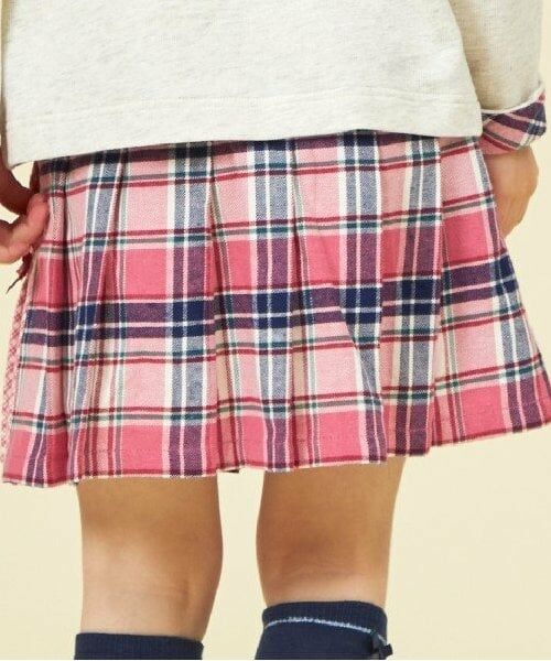 KP / ケーピー ショート・ハーフ・半端丈パンツ | KP チェックプリーツリボン付きスカパン(90～160) | 詳細13