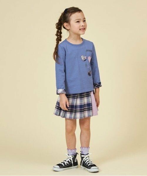 KP / ケーピー ショート・ハーフ・半端丈パンツ | KP チェックプリーツリボン付きスカパン(90～160) | 詳細15