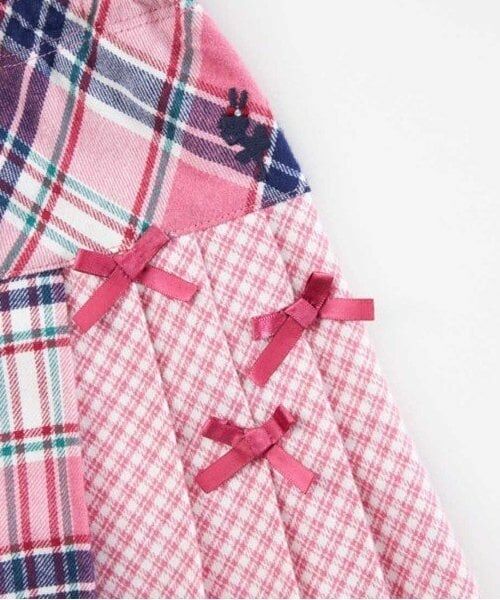 KP / ケーピー ショート・ハーフ・半端丈パンツ | KP チェックプリーツリボン付きスカパン(90～160) | 詳細3