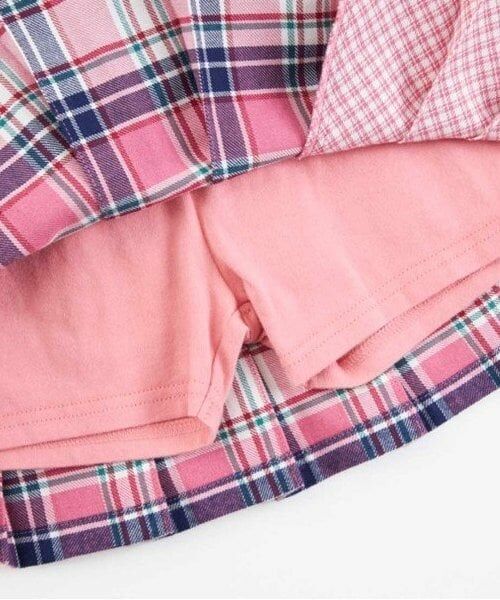 KP / ケーピー ショート・ハーフ・半端丈パンツ | KP チェックプリーツリボン付きスカパン(90～160) | 詳細5