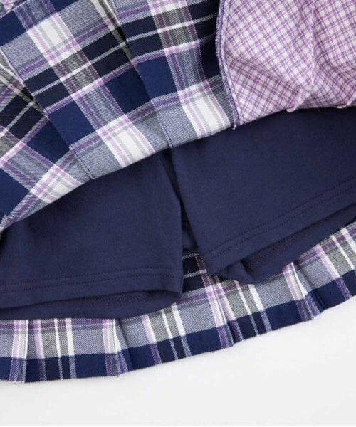 KP / ケーピー ショート・ハーフ・半端丈パンツ | KP チェックプリーツリボン付きスカパン(90～160) | 詳細8