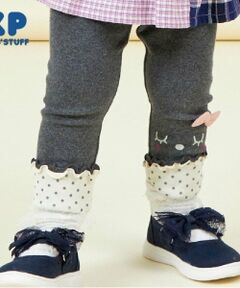 KP / ケーピー レギンス・スパッツ | KP うさぎお顔モチーフ裾折り返しスパッツ(80～120)