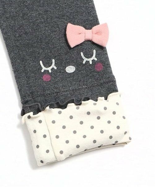 KP / ケーピー レギンス・スパッツ | KP うさぎお顔モチーフ裾折り返しスパッツ(80~120) | 詳細7