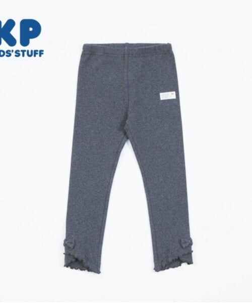 KP / ケーピー レギンス・スパッツ | KP 裾リボンスパッツ(100～160)（チャコール）