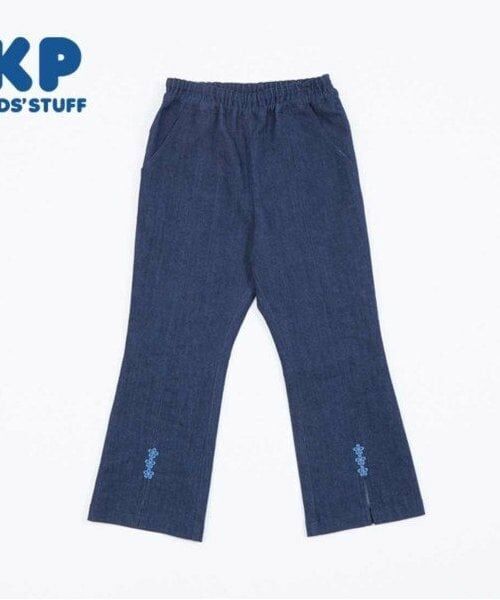 KP / ケーピー その他パンツ | KP ストレッチデニムフレアパンツ(110~160)(インク ブルー)