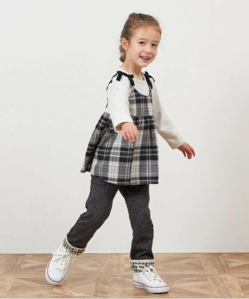 KP / ケーピー その他パンツ | KP 裾折り返しデニム風ニットツイルパンツ(100～160) | 詳細10