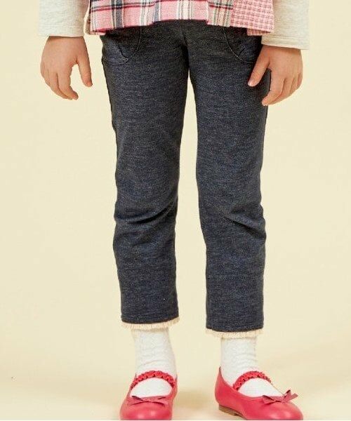 KP / ケーピー その他パンツ | KP 裾折り返しデニム風ニットツイルパンツ(100～160) | 詳細14