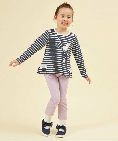 KP / ケーピー その他パンツ | KP 裾折り返しデニム風ニットツイルパンツ(100～160) | 詳細16