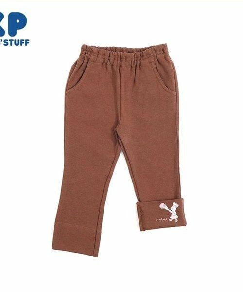 KP / ケーピー その他パンツ | KP 裾折り返しうさぎ刺しゅうパンツ(80～90)（茶）